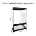 thumbnail image 2 of Mini Reptile Glass Terrarium Tank 8"x8"x12“ Full View with Front Opening Door and Enclosure Habitat Cage for Leopard Gecko Tarantula Young Lizard Hermit Crab Frog Insects Breeding Tank, 2 of 4