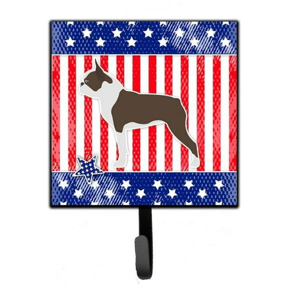 Carolines Treasures BB3344SH4 USA Patriotic Boston Terrier Leash or Key Holder