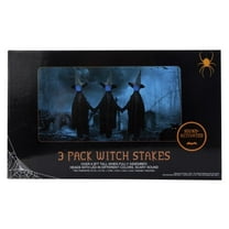 3 Pack Light-Up Witch Stakes Halloween Outdoor Decoration