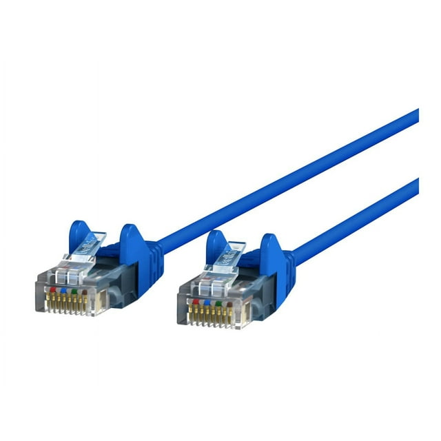 Belkin Slim - Patch cable - RJ-45 (M) to RJ-45 (M) - 15 ft - UTP - CAT 6 - molded, snagless - blue