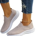 thumbnail image 4 of CIENVNSTG Women'S Walking Shoes Slip On Athletic Running Sneakers Knit Mesh Comfortable Work Shoe Casual Breathable Lightweight Non Slip Sock Shoes Pink 40, 4 of 5