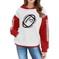 thumbnail image 7 of KAUOD Teen Girls Ribbed Hoodies Baseball Cute Pullover Hoodie Sweatshirts Kids Long Sleeve Fall Casual Tops Sweatshirts, 7 of 7