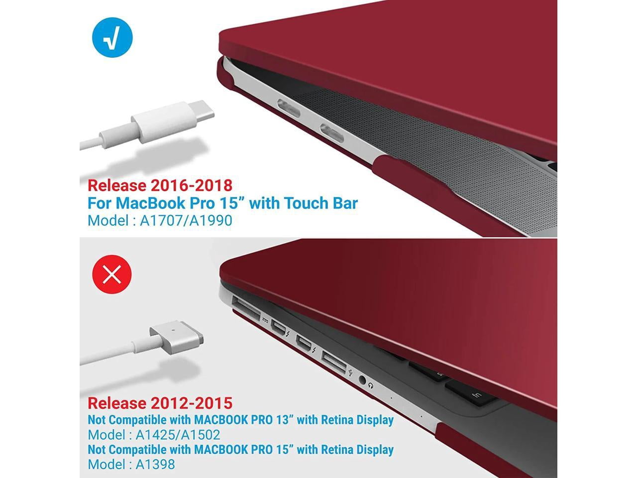 Coque Rigide + Housse De Protection Pour MacBook Pro 15" (2016-2019) Avec Touch Bar - Modèles A1990/A1707