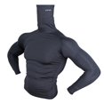 thumbnail image 2 of Camisas de compresión de lycra de alta calidad, camisetas de gimnasio de color puro negro, camisa de cuello alto para hombre, camisetas de manga larga para hombre, 2 of 4