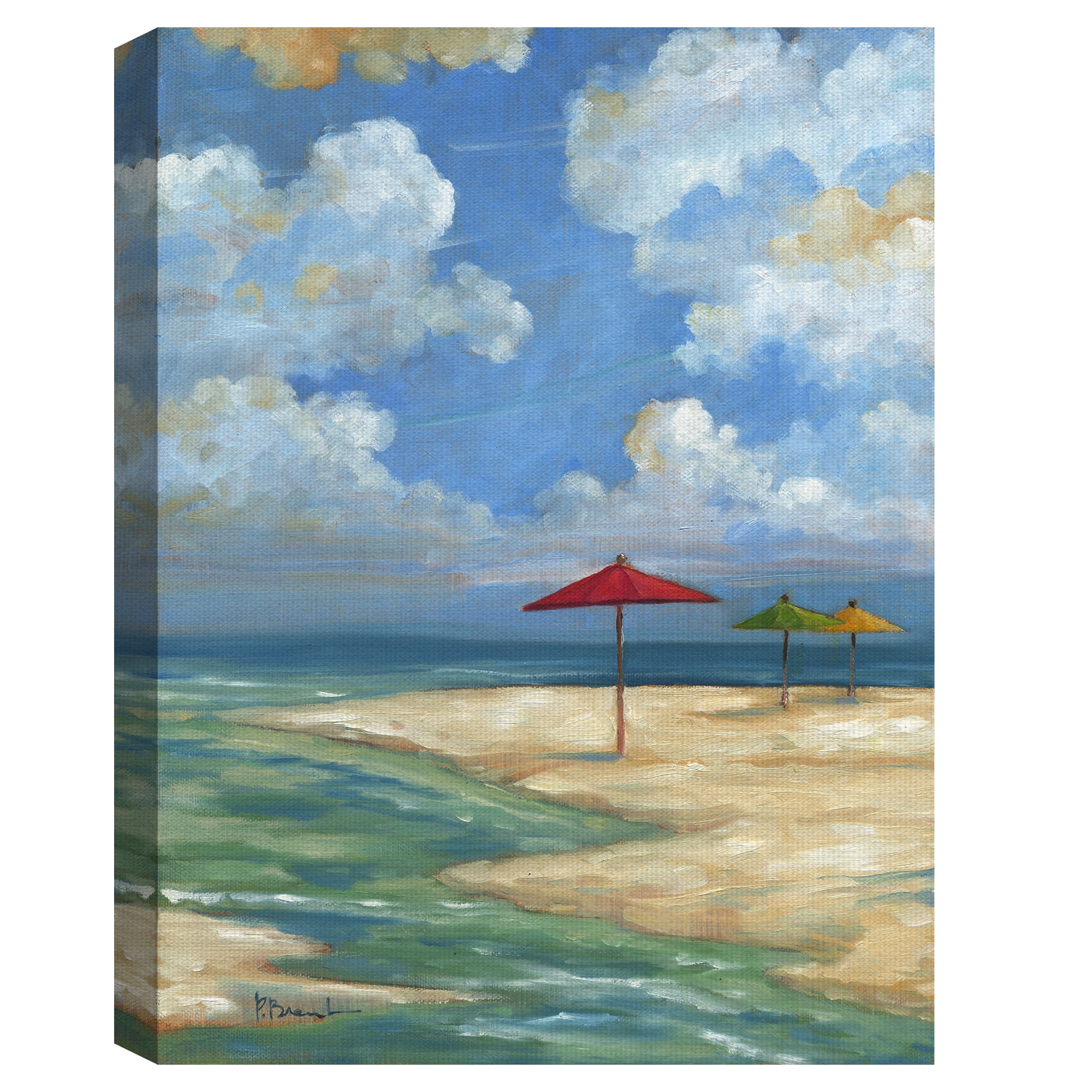 Masterpiece Art Gallery Umbrella Beachscape by Paul Brent Canvas Art Print