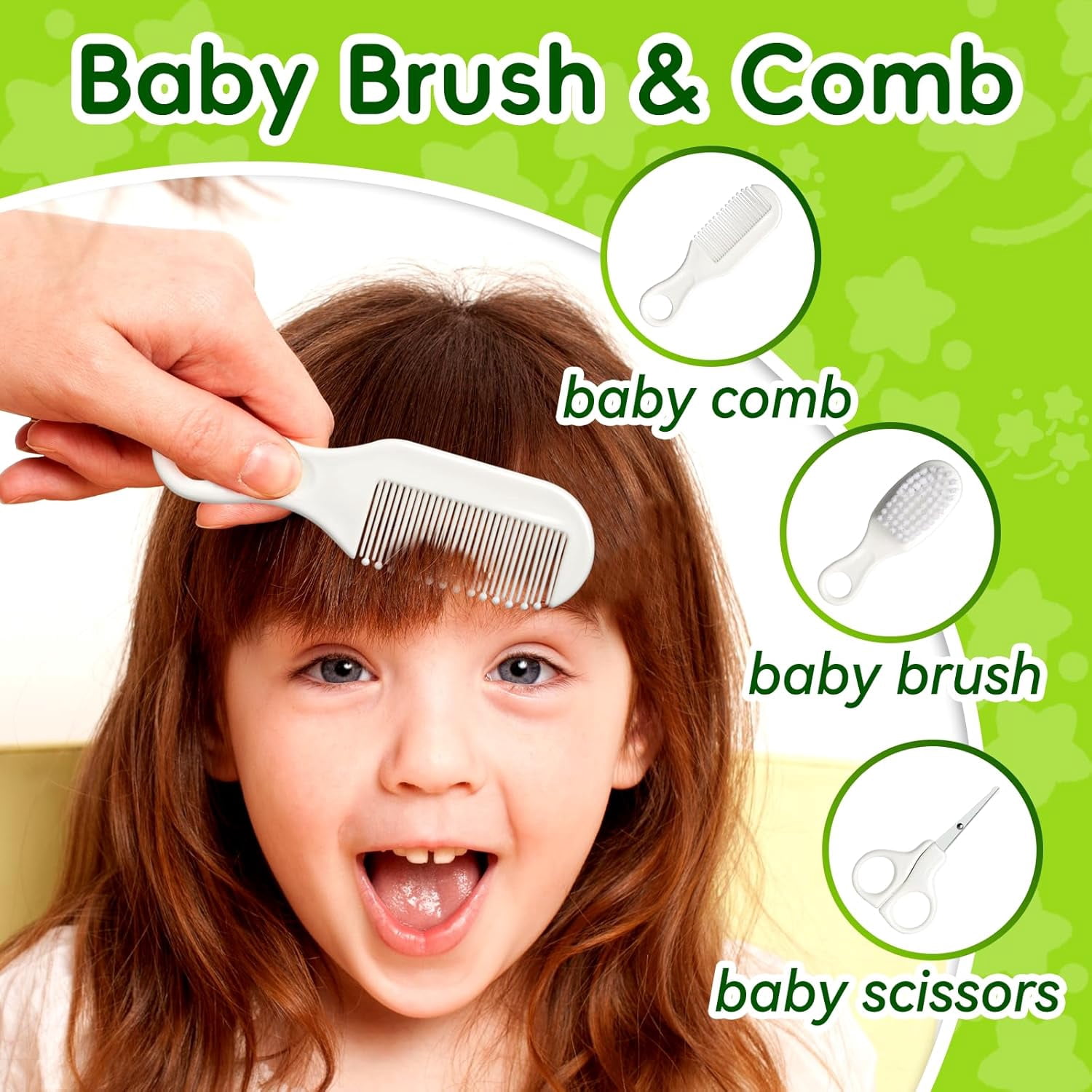 Baby Grooming and Healthcare Kit, Infant Safety Care Set with Hair Brush Comb Nail Clipper Nasal Aspirator,Baby Essentials Kit for Newborn Girls Boys