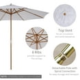 thumbnail image 4 of Outsunny Bamboo Wooden Round Market Patio Sun Umbrella, 4 of 10
