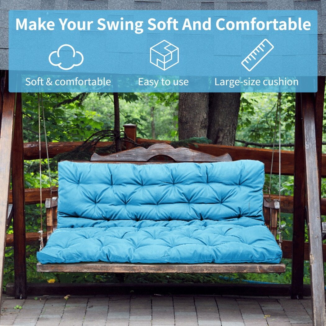 Outdoor Bench Cushion 60 inch, Waterproof Bench Cushion with Backrest,  Replacement Cushion for Outdoor Swing 3 Seat,Outdoor Swing Replacement  Cushions, Replacement Rocking Chair Cushion,60in : : Patio, Lawn &  Garden
