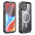 thumbnail image 2 of JiaheCover iPhone 15 Plus Case,IP68 Waterproof Shockproof Built-in Screen Portector Full Body Magnetic Mag Safe Case Hybrid PC Transparent Back Cover for iPhone 15 Plus, Black, 2 of 6