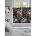 thumbnail image 3 of Western Boho Bathroom Window Curtain, Farmhouse Country Rustic Chic Wild Nature Cabin Deer Light Filtering Coffee Kitchen Curtains, Bedroom Living Room Curtains 2 Panel 84"x54", 3 of 6