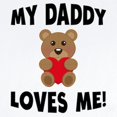 thumbnail image 2 of CafePress - My Daddy Loves Me Teddy Bear Body Suit - Baby Light Bodysuit, Size Newborn - 24 Months, 2 of 4