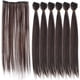thumbnail image 2 of 7pcs Women Straight Hairpieces Straight Hair Extensions Hair Accessories with Hair Clips, 2 of 5