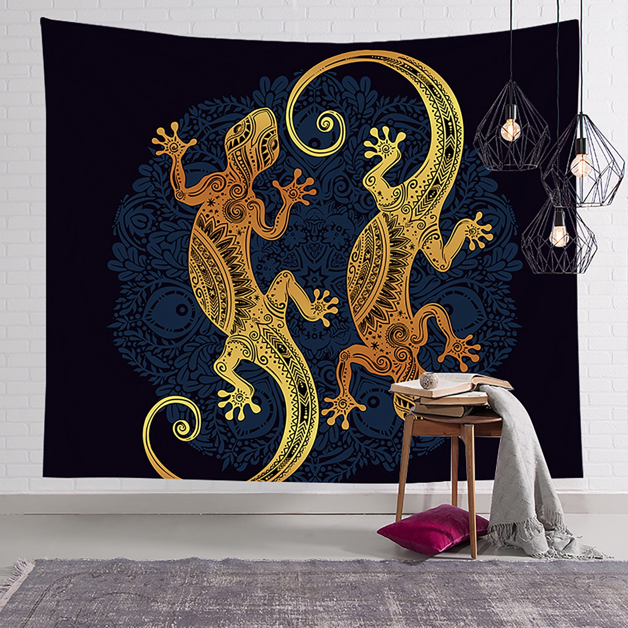 Sun and Moon Psychedelic Tapestry Zodiac Tapestry Celestial Wall