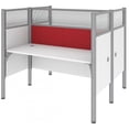 thumbnail image 3 of Bestar Pro-Biz 2 Person Melamine/Metal Workstation in White and Red, 3 of 7