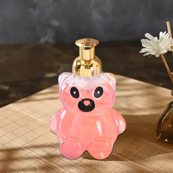Kugisaki Soap Dispenser Lotion Dispenser Manual Bottle, Creative Shape Transparent Bottle Pressure Dispenser Bottles for Shower gel