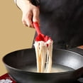thumbnail image 5 of 2-Pack Silicone Pasta Fork, High Heat Resistant Food Grade Pasta Spoon Noodle Spoon Spaghetti Server Strainer, BPA Free, 11.2-Inch, 2 Color: Red & Black, 5 of 5