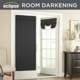 thumbnail image 2 of Eclipse Tricia French Door Panel, Room Darkening Door Curtain for Privacy, 26 in Wide x 68&nbsp;in Long, Black, 2 of 5