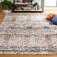 thumbnail image 2 of SAFAVIEH Jericho Rowan Striped Polyester Shag Area Rug, Black/Rust, 6'7" x 6'7" Square, 2 of 8