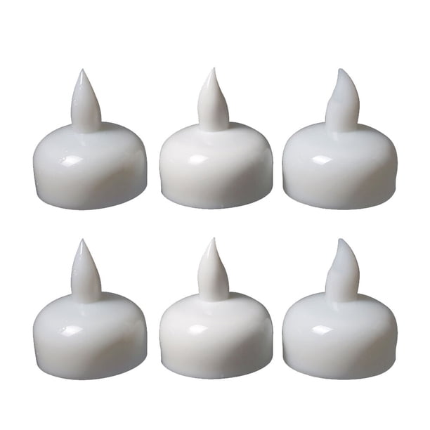EeaseMX 4 velas LED flotantes decorativas impermeables para bodas, fiestas, spas y baños (luz blanca cálida)