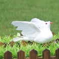 thumbnail image 3 of Yesbay Simulation Pigeon Vivid 3D Eyes Sequins Design Realistic Looking Adorable Appearance Decorative Foam Artificial Bird Pigeon Wedding Party Desktop Statue for Home, 3 of 7