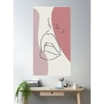 thumbnail image 2 of Double Kiss On Muted Pink Poster Wall Art, Modern Wall Decor For Living Room Bedroom, 8x12 UNFRAMED, 2 of 3