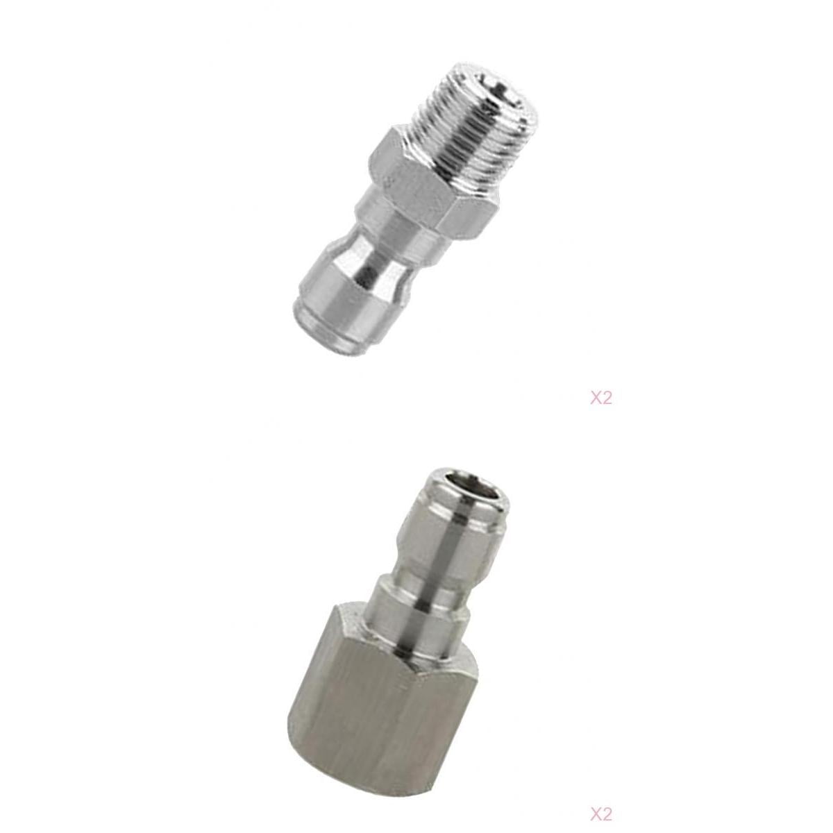 Stainless Steel Pressure Washer Quick Release Connectors G1/4 Male Thread 1.5mm 