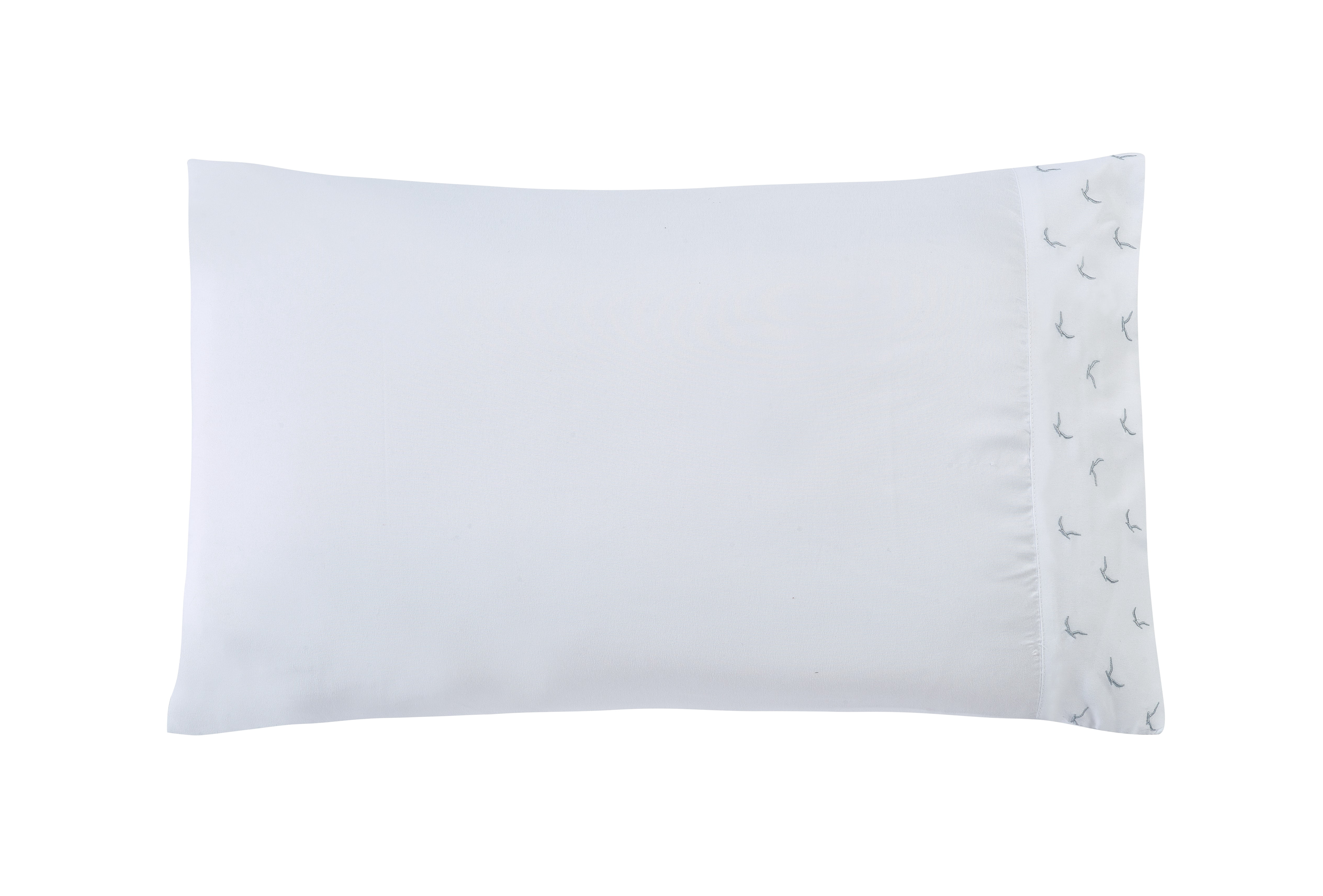 Montego Bay Seagull Embroidered Pillowcase Pair