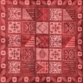 thumbnail image 1 of Ahgly Company Indoor Square Abstract Red Modern Area Rugs, 8' Square, 1 of 4