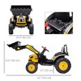 thumbnail image 3 of Aosom Kids Digger Ride On Excavator 6V Battery Powered Yellow, 3 of 9