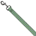 thumbnail image 2 of Buckle-Down Pet Leash, Dog Leash, Chevron Stripe White Neon Green Navy, 4 Feet Long 1.0 Inch Wide, 2 of 5