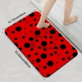 thumbnail image 6 of 1pc Red and Black Polka Dot Bathroom Rug Bathroom Decor and Accessories- Durable,Anti Slip,And Quick Drying,Suitable For Indoor/outdoor Use - Perfect For Bathrooms,Bedrooms,Kitchens,Terraces, 6 of 9