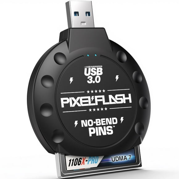 Lector de tarjetas CF PixelFlash Compact Flash Memory USB 3.0 negro