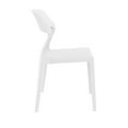 thumbnail image 3 of Luxury Commercial Living 32.75" White Solid Patio Dining Chair, 3 of 8