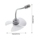 thumbnail image 3 of Spiral Mini Ceiling Mount Fan Removable Quiet Air Circulator For Home Kitchen Bedroom Living Room, 3 of 6