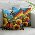 thumbnail image 3 of GOSMITH  Vintage Throw Pillow Covers Decorative Sun Moon with Woodland Treasures Pillow Covers Fern Mushrooms Floral Botanical Throw Pillow Cases for Couch Sofa Home Living Room, 3 of 5