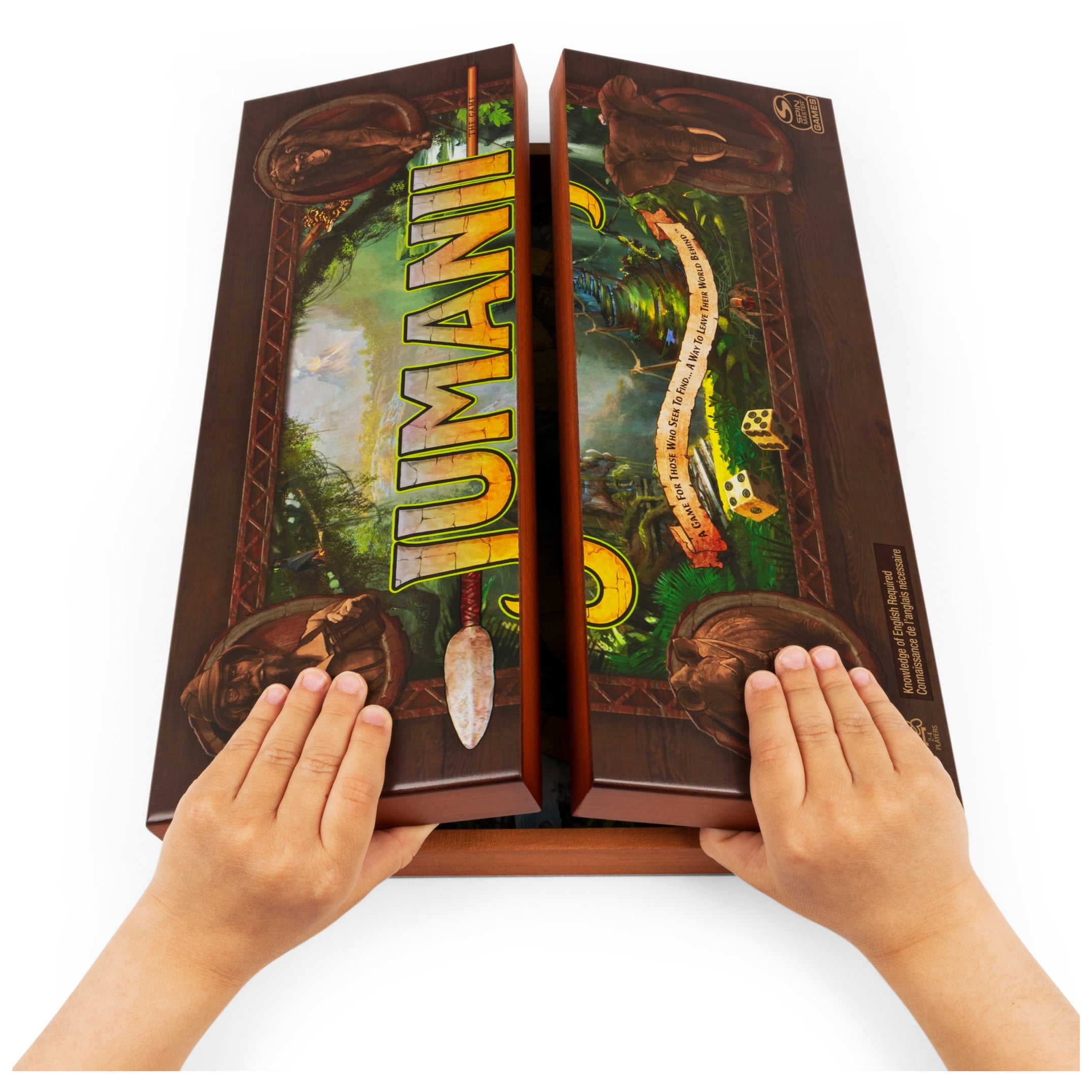 Jumanji Wooden Box Adventure Board Jeu pour Enfants et Familles in