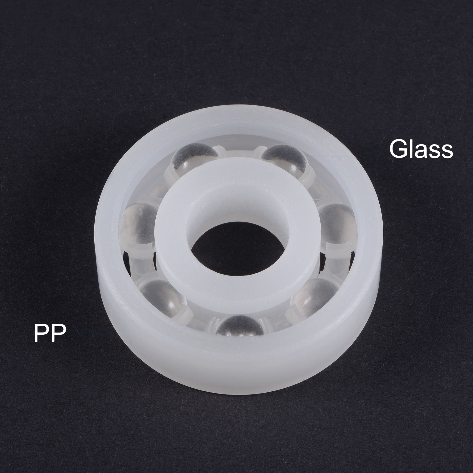 Plastic Bearing POM 6302 Glass Balls 15x42x13mm Ball Bearings Rolling 