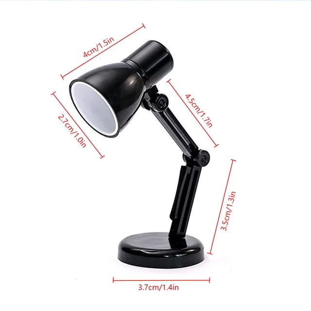 Langgg Mini Reading Lamp Adjustable Folding Reading Light Eye Protection Table Lamp For Home Room Warm Night Light Laptop Desk Lights black 1Set