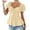Z-Beige372, variant on JIAYUE Women's Shirts Fashion Summer Short Sleeve With Drawstring V-Neck Tie Design Casual Solid Color Tee Female Cozy Tops