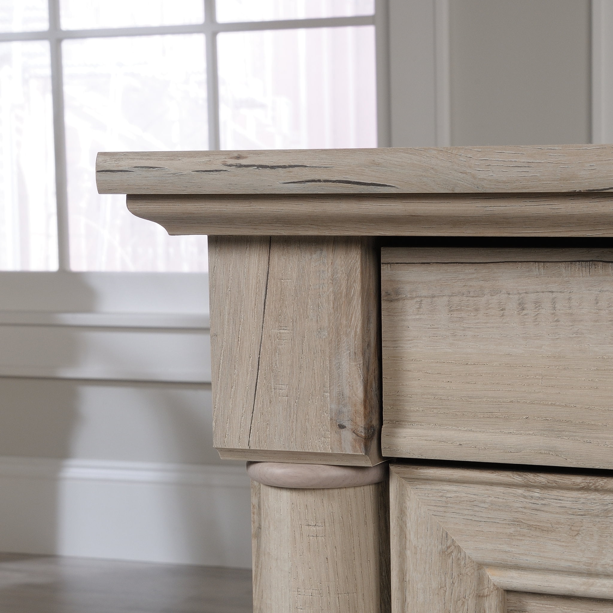 Sauder Palladia Executive Desk, Split Oak Finish