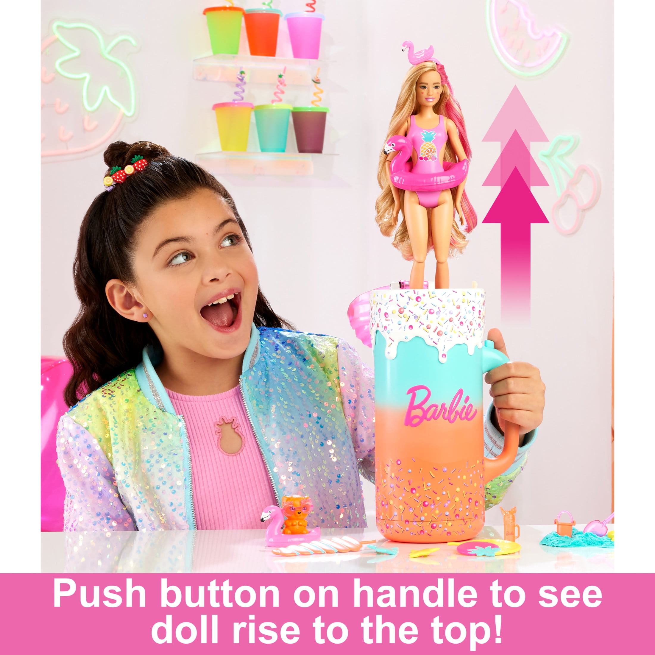 Barbie Fruit Series Pop Reveal Rise & Surprise Scented Doll Gift Set, Multicolor  (图3)