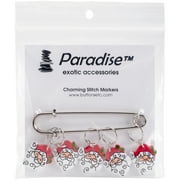 Santa Stitch Markers-5/Pkg