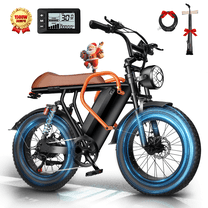Electric Bike for Adults 1500W Peak , 30MPH Electric Bike,40 Mlies, 20" Fat Tire E-Mountain Bikes, 48V 15Ah Removable Battery Ebike, Dual Suspension, UL 2849