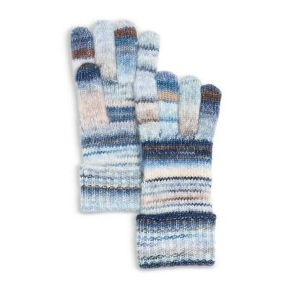 Aqua Space Dye Knit Gloves - BKUE