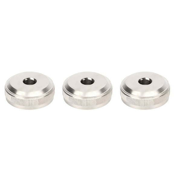 3Pcs Trumpet Valve Cap, Silver Trumpet Valve Buttons, Metal Silver Screw Piston for Trumpet Replacement Musical Instrument Accessories (Bottom Cover OE: 5615Q0)