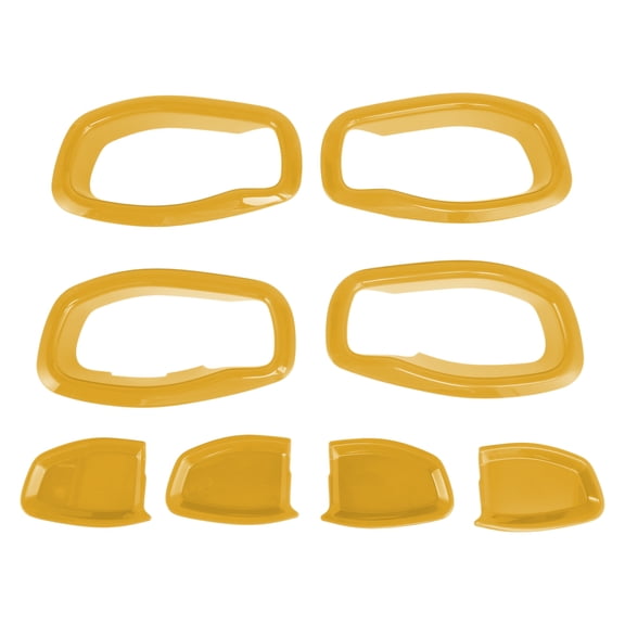 Interior Door Handle Bowl Cover Trim for Jeep Renegade 2015-2023 Inner Door Handle Decoration Frame Trim Yellow ABS 4 Pcs