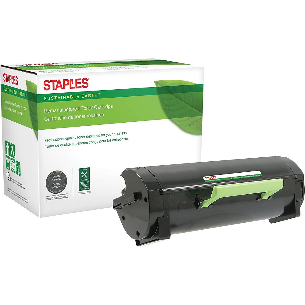Staples Remanufactured Lexmark MS310 Black Toner Cartridge High Yield