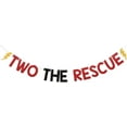 thumbnail image 1 of Two The Rescue Banner - 2 & Infinity, Wild Two, Lightning Theme 2nd Birthday Party Decorations Black Red, 1 of 2