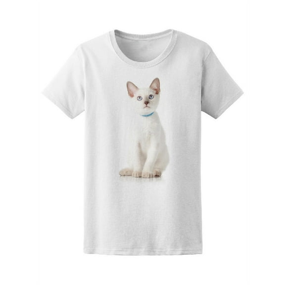 Pearl White Thai Cat T-Shirt Women -Image by Shutterstock, Female x-Large