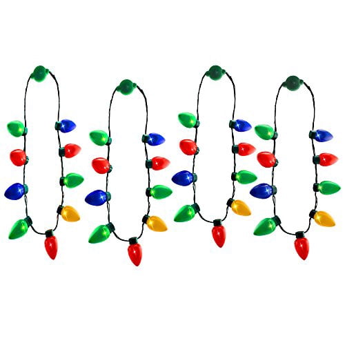 LED Christmas Light Necklaces